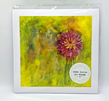 Fine Art Print | Endurance | Glamorous Yellow Floral Mixed Media Art