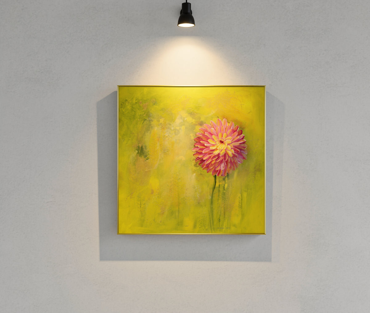 Mixed Media Wall Art | Endurance | Glamorous Yellow Floral