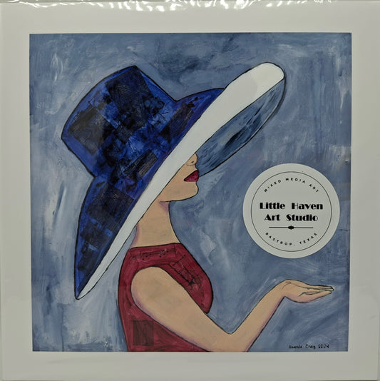 Print of mixed media art of Hannah of 1 Samuel with a modern twist by Amanda Craig, Little Haven Art Studio.
