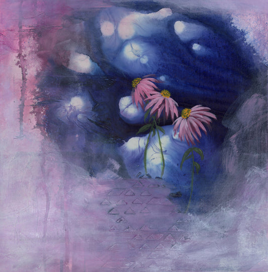 The Hidden Place - Dreamy Pink Floral Canvas Wall Art